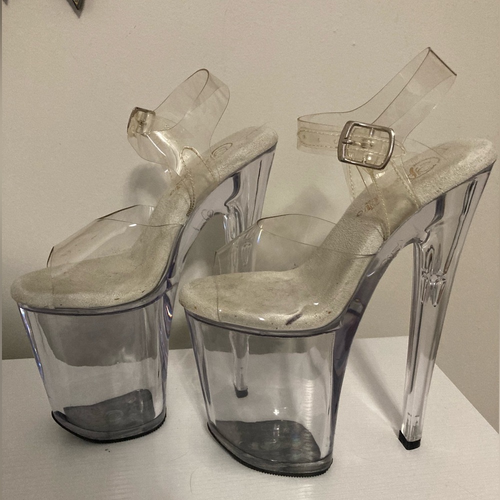 Pleaser 8inch clear heel